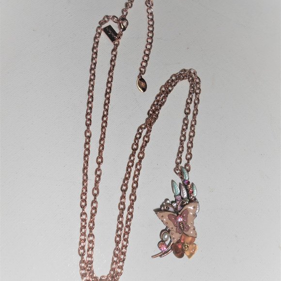 Tuleste Enamel Butterfly Necklace - Picture 2 of 6